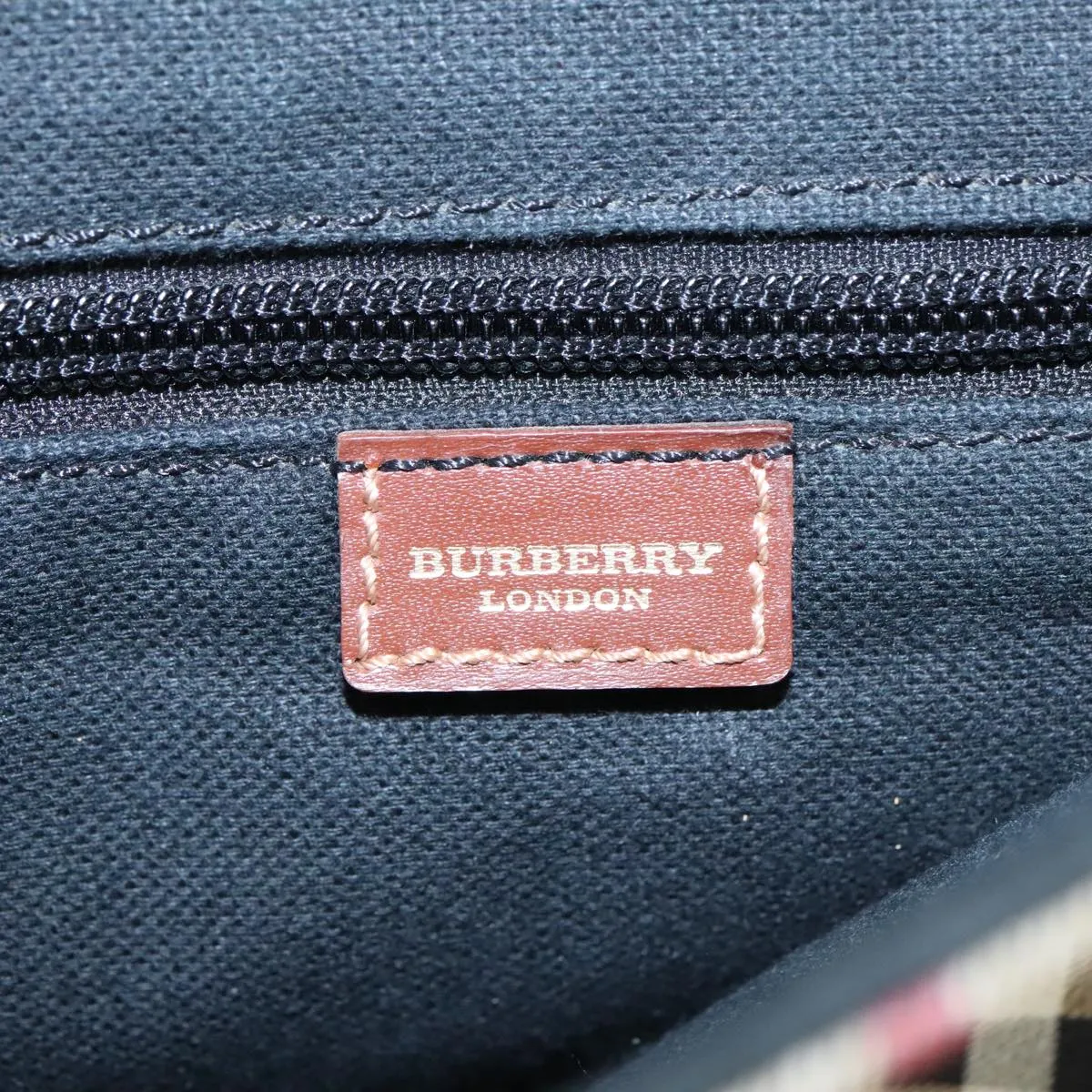 BURBERRY Nova Check Shoulder Bag PVC Beige Gold 99330