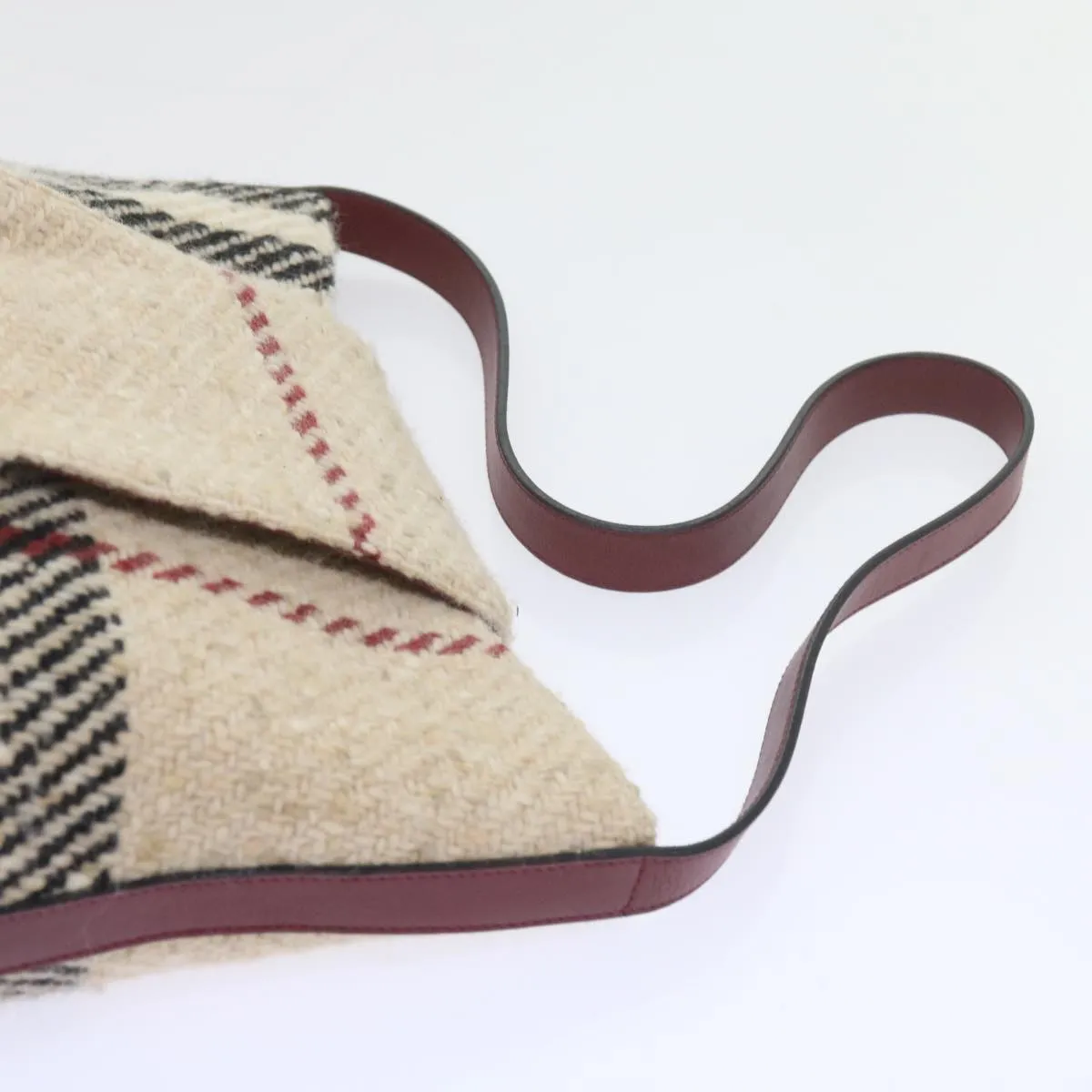 BURBERRY Nova Check Shoulder Bag Wool Beige 59951