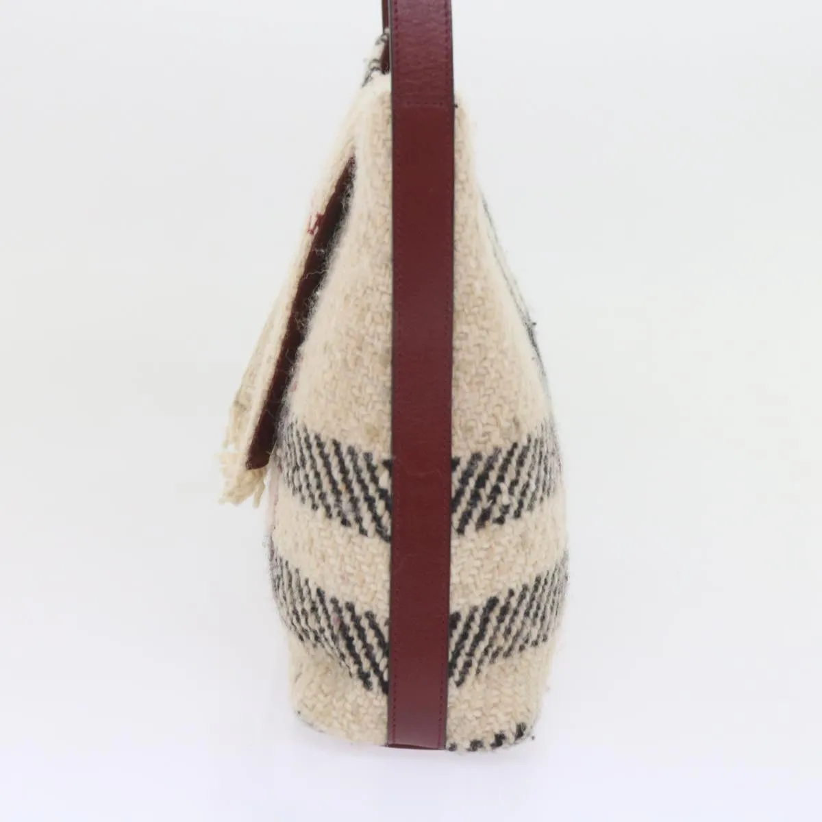 BURBERRY Nova Check Shoulder Bag Wool Beige 59951