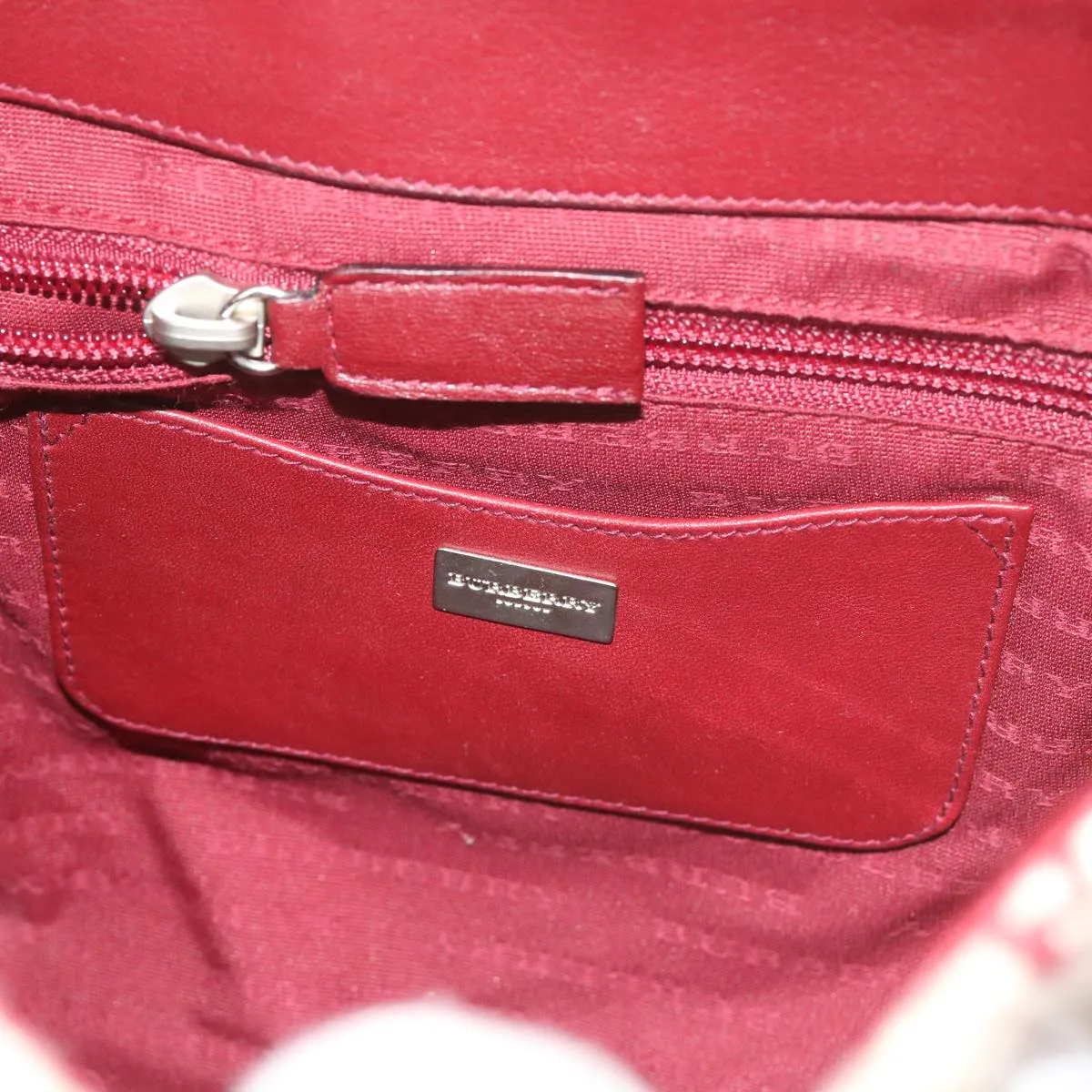 BURBERRY Nova Check Shoulder Bag Wool Beige 59951