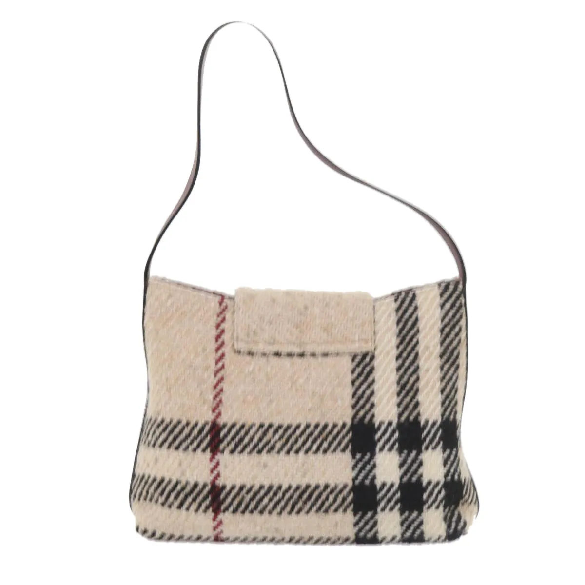 BURBERRY Nova Check Shoulder Bag Wool Beige 59951