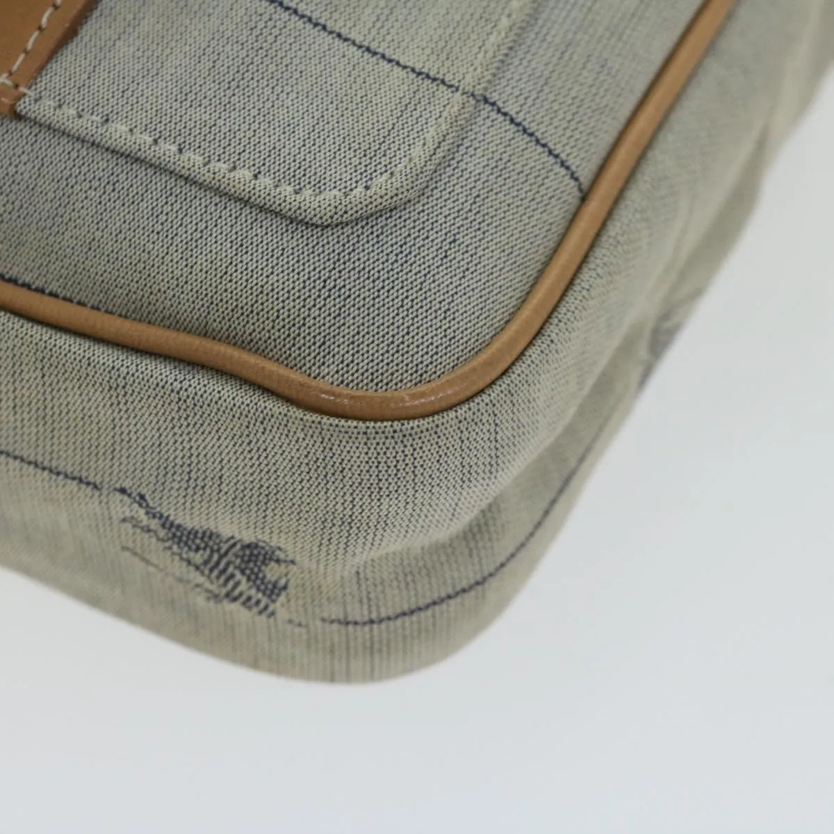 BURBERRY Shoulder Bag Canvas Blue 66848