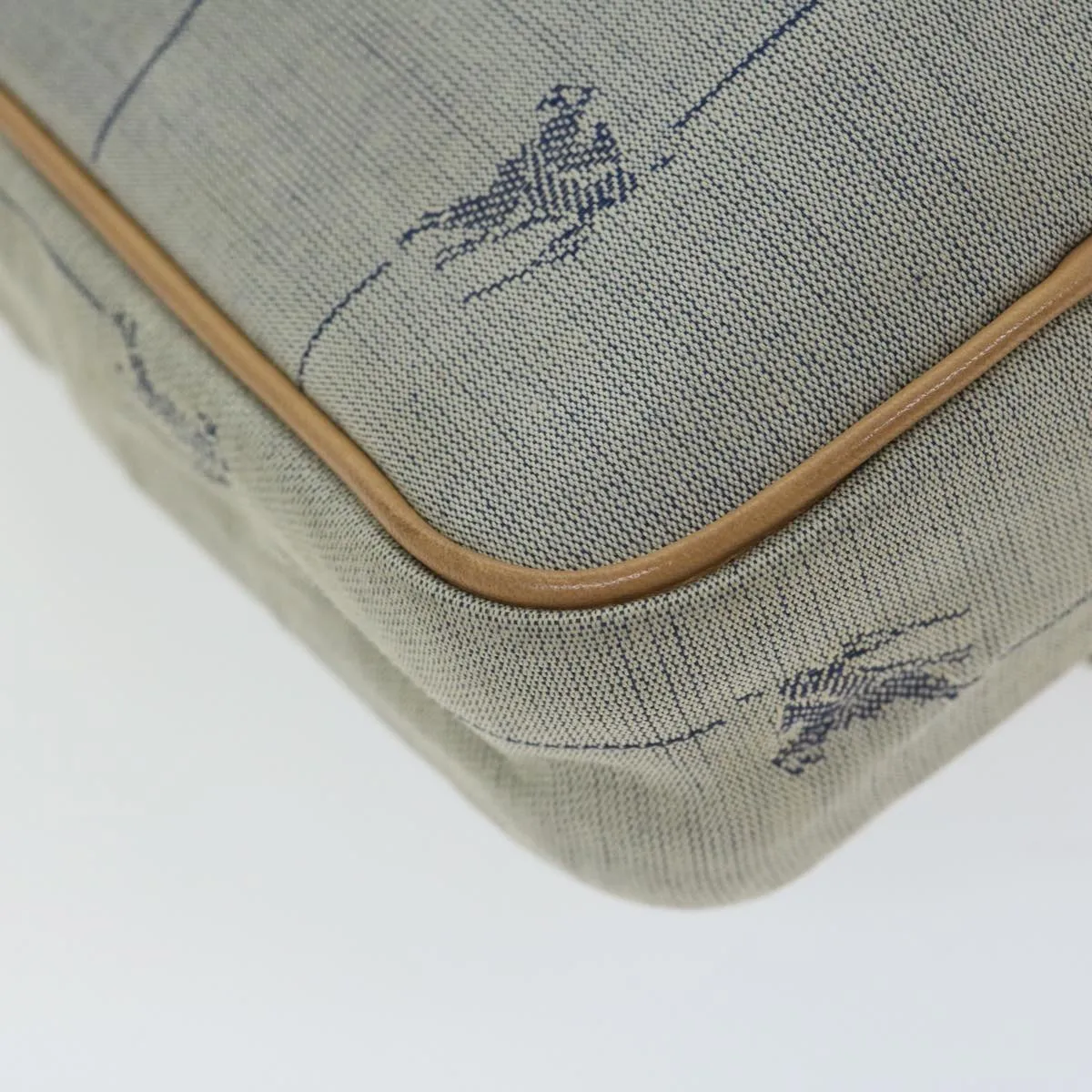 BURBERRY Shoulder Bag Canvas Blue 66848