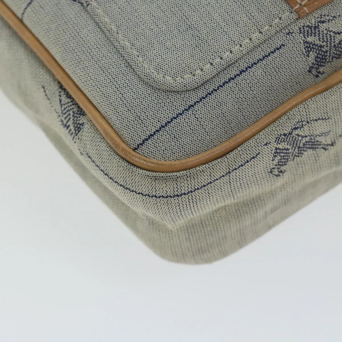 BURBERRY Shoulder Bag Canvas Blue 66848