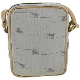BURBERRY Shoulder Bag Canvas Blue 66848