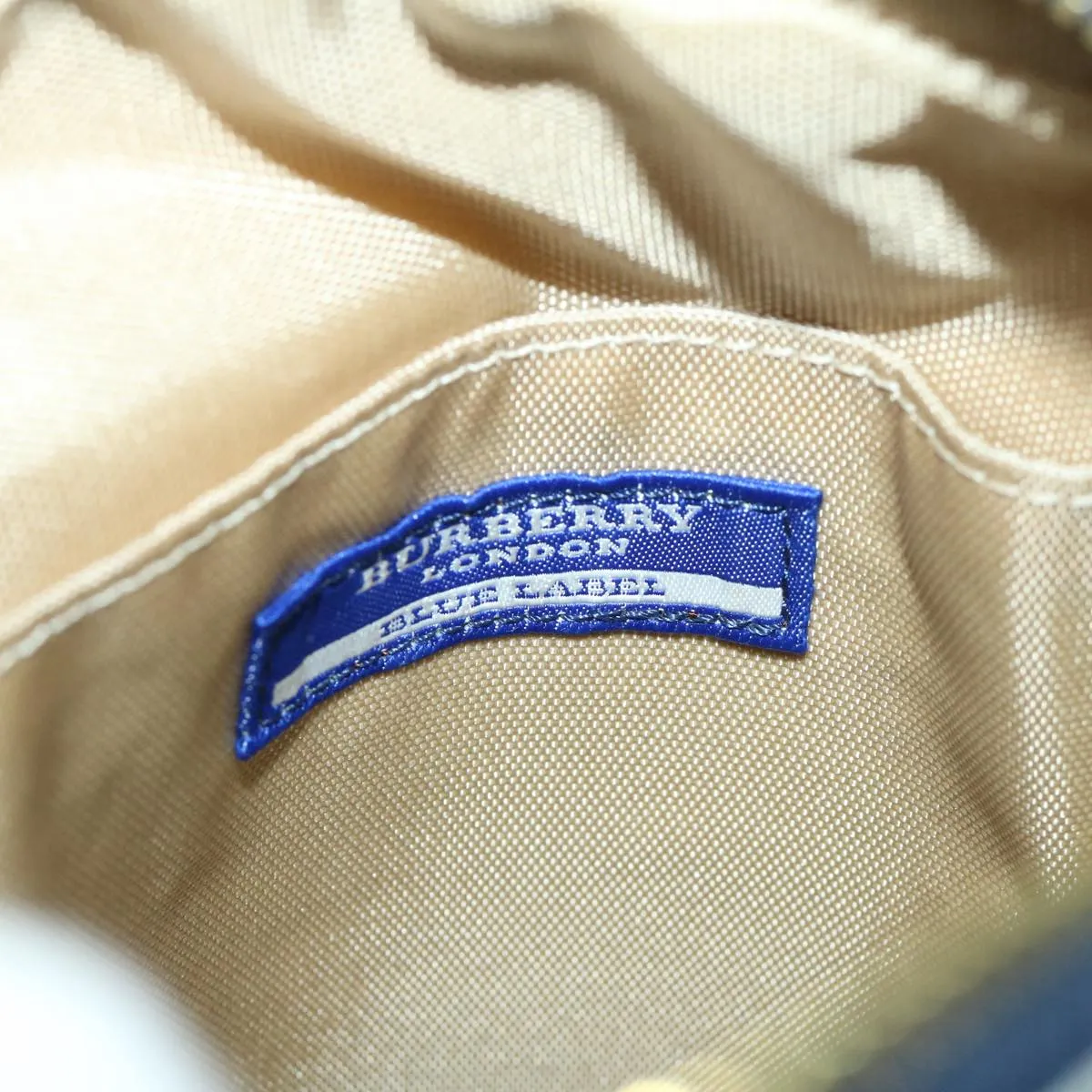 BURBERRY Shoulder Bag Canvas Blue 66848