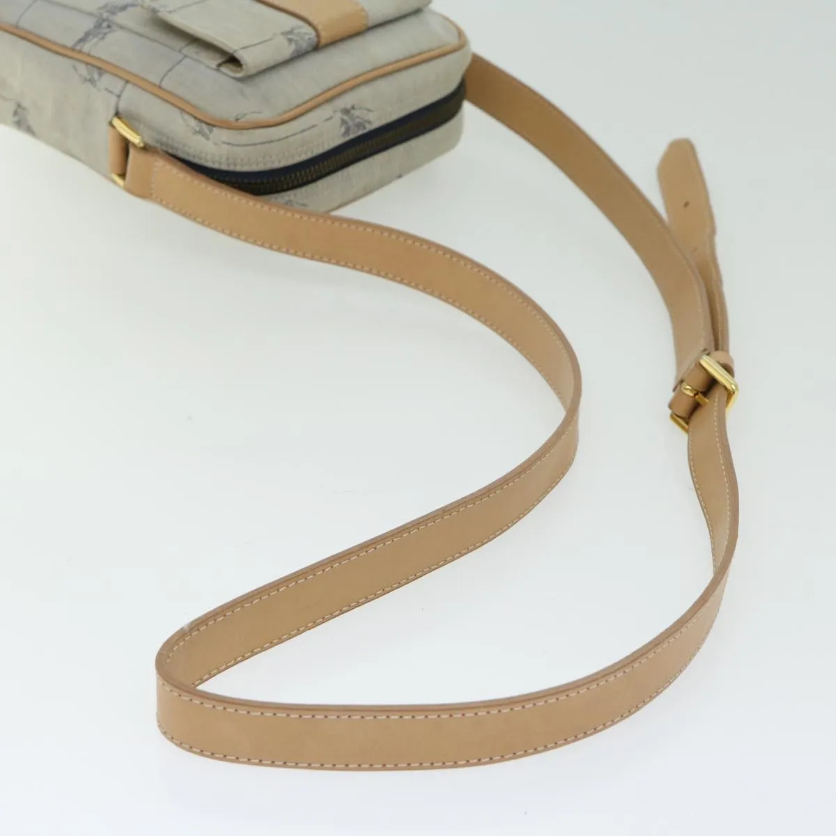 BURBERRY Shoulder Bag Canvas Blue 66848