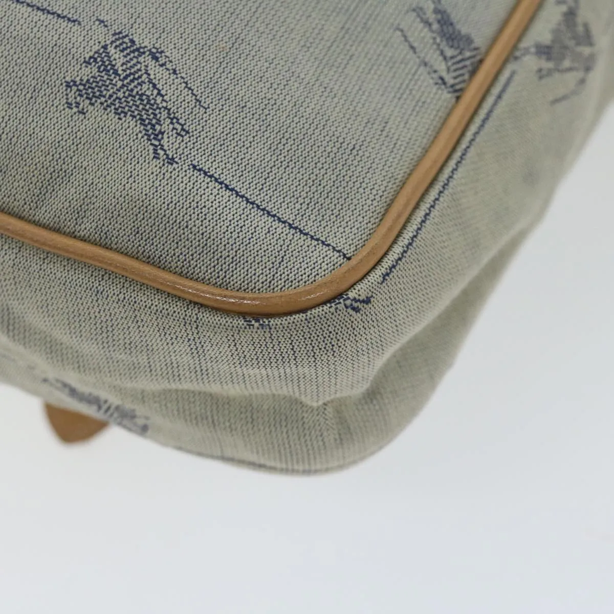 BURBERRY Shoulder Bag Canvas Blue 66848