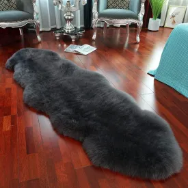 Carbon Grey Large Sheepskin Rug