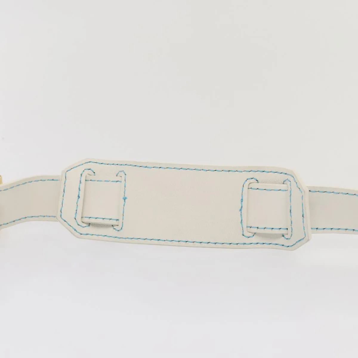 CELINE C Macadam Canvas Shoulder Bag Blue Gold 88113