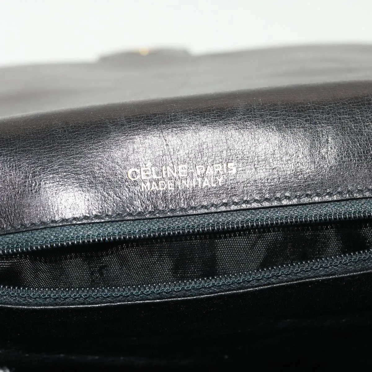 CELINE Horse Carriage Shoulder Bag Leather Black rd5252