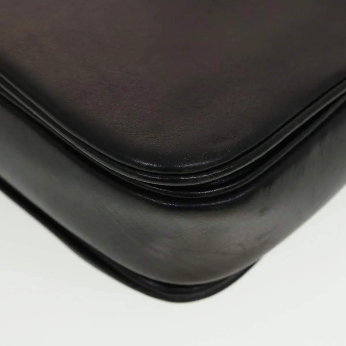 CELINE Horse Carriage Shoulder Bag Leather Black rd5252