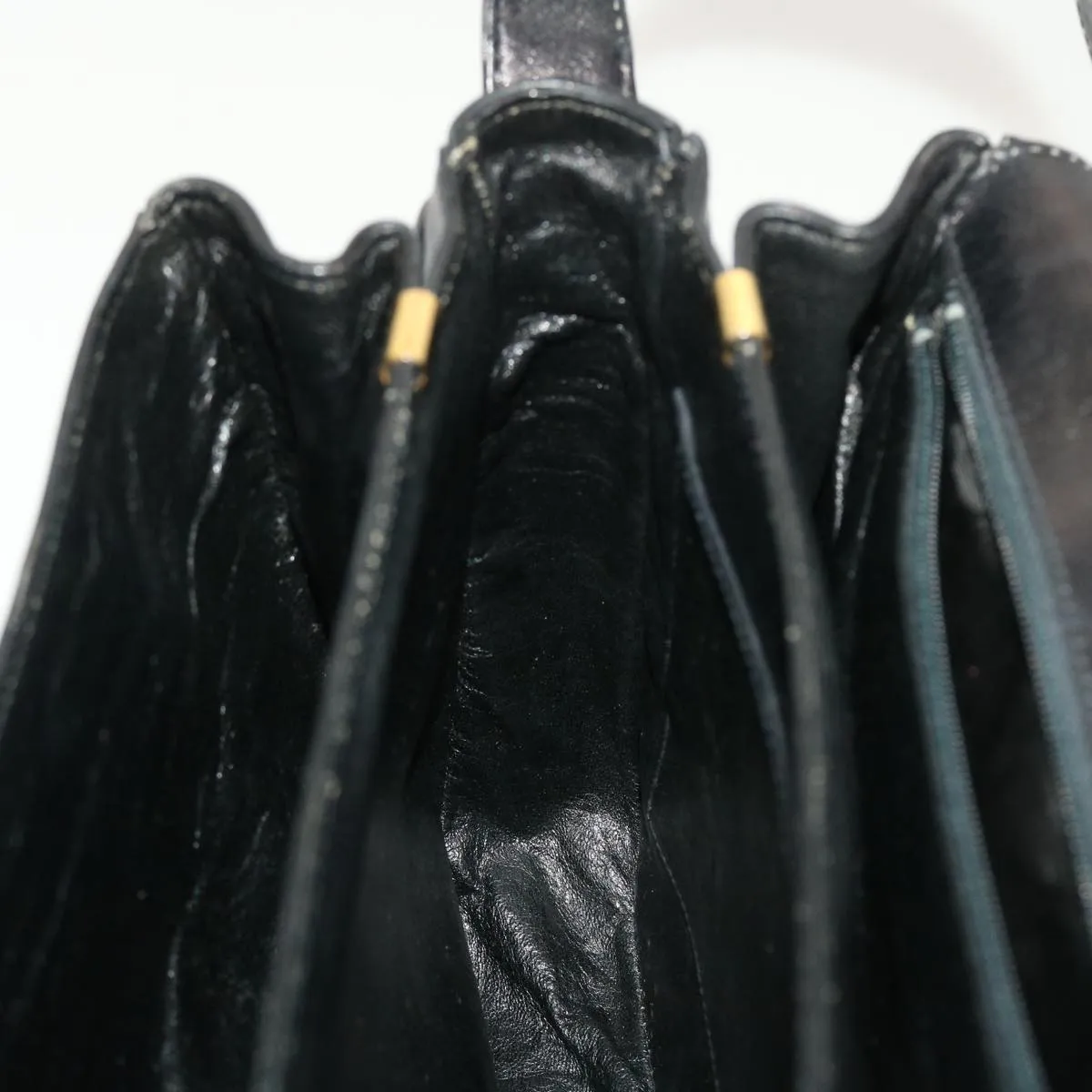 CELINE Horse Carriage Shoulder Bag Leather Black rd5252