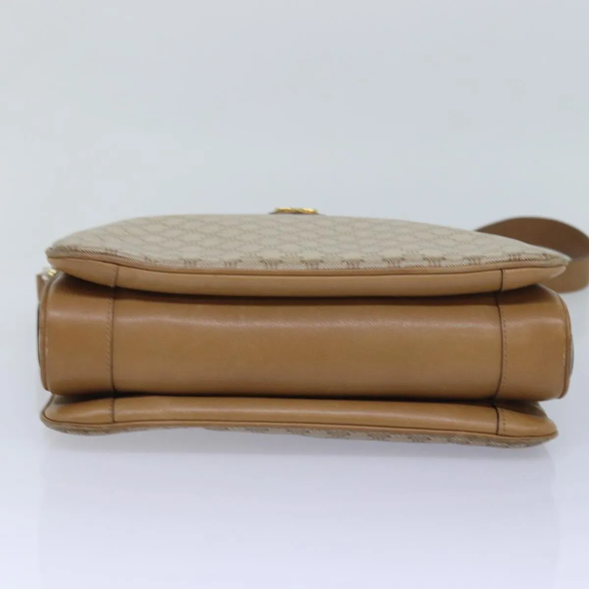 CELINE Macadam Canvas Shoulder Bag Beige 82010