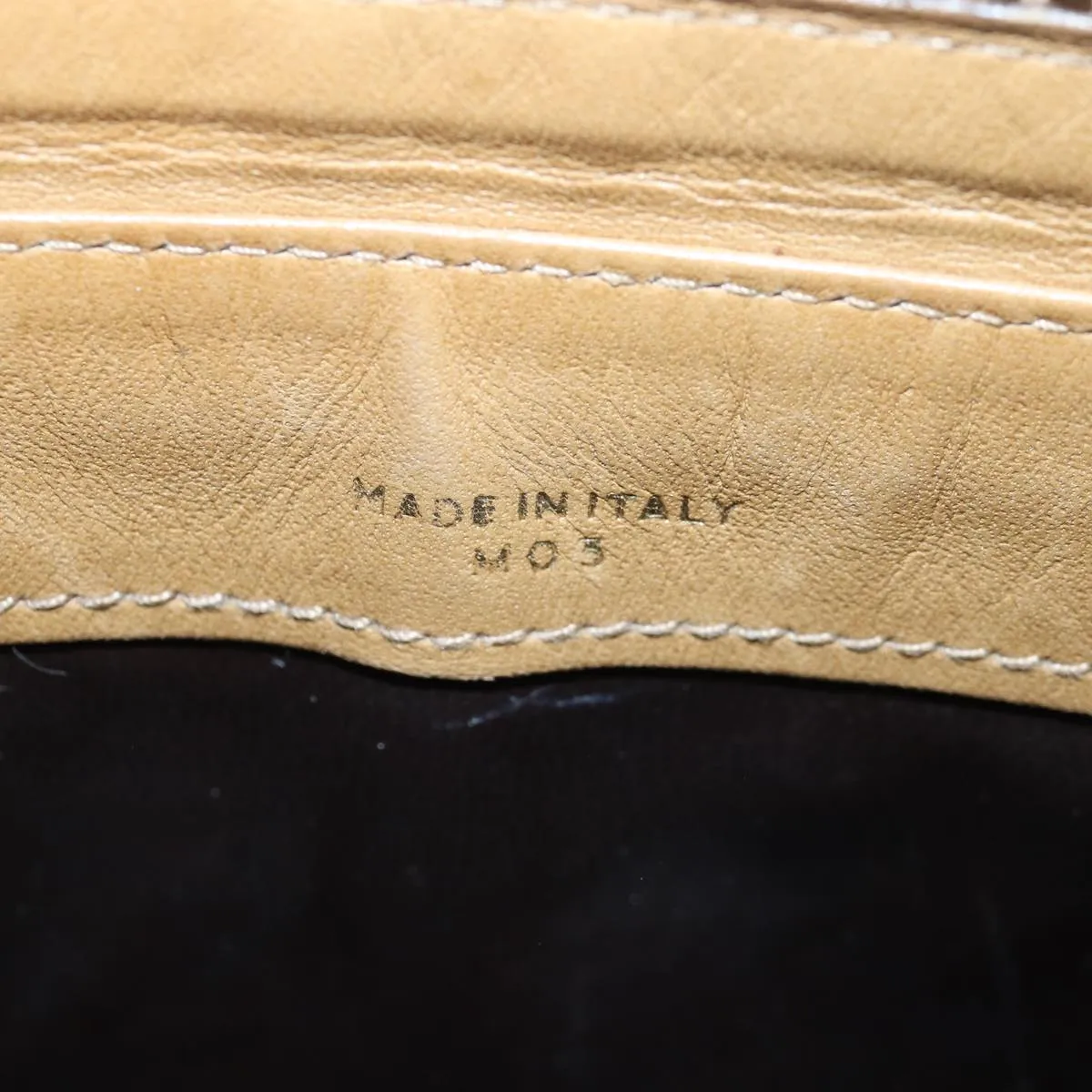 CELINE Macadam Canvas Shoulder Bag Beige 82010