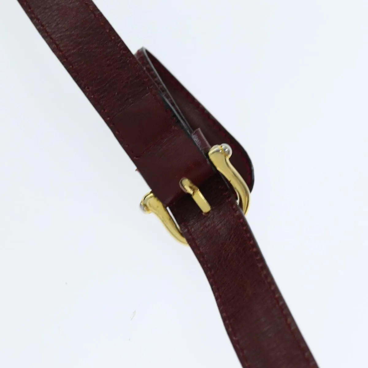 CELINE Macadam Canvas Shoulder Bag Bordeaux 74595