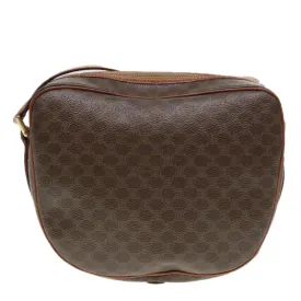 CELINE Macadam Canvas Shoulder Bag PVC Brown 90560