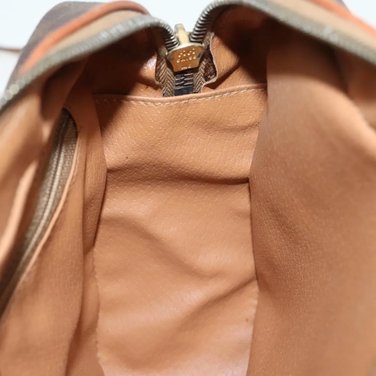 CELINE Macadam Canvas Shoulder Bag PVC Brown 90560