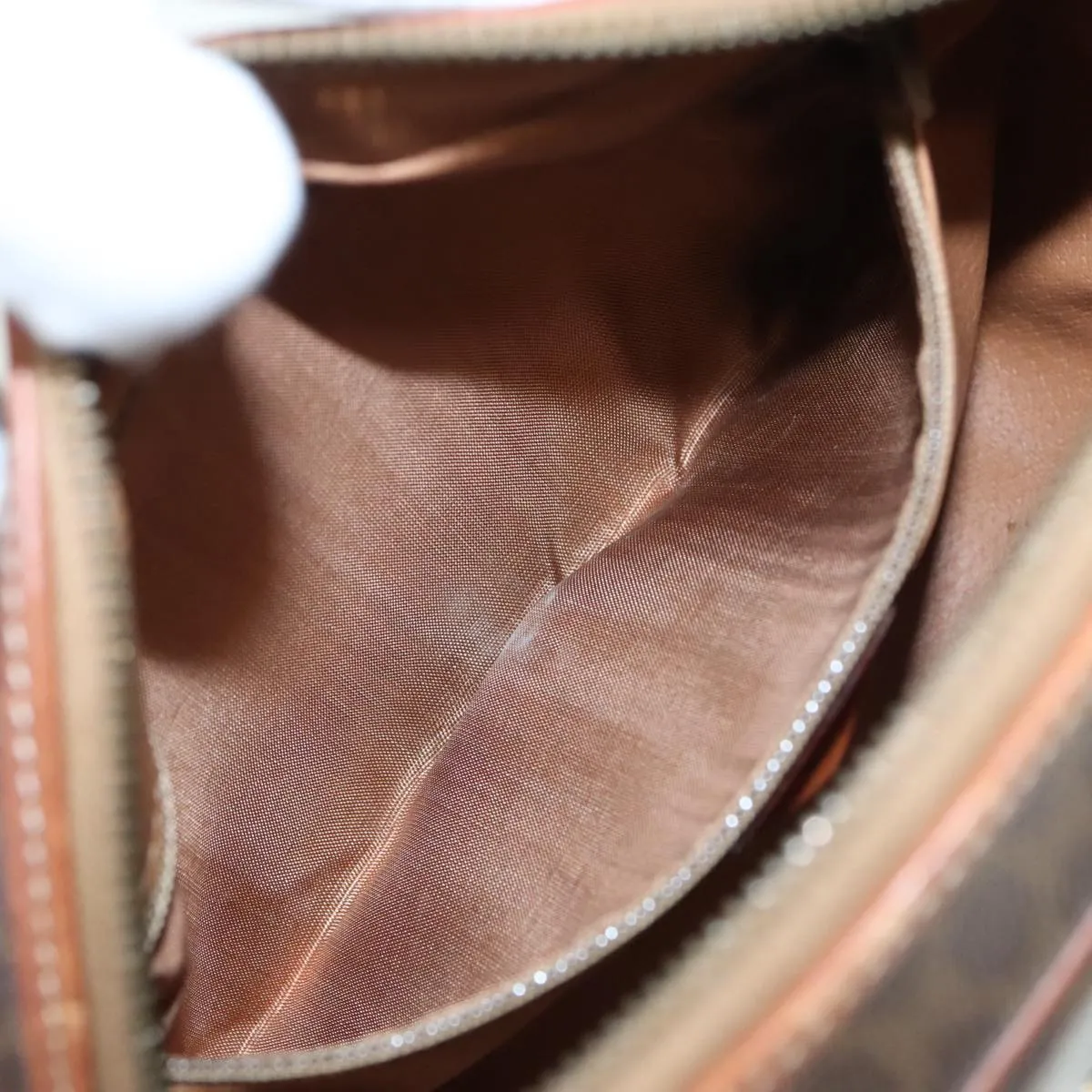 CELINE Macadam Canvas Shoulder Bag PVC Brown 90560