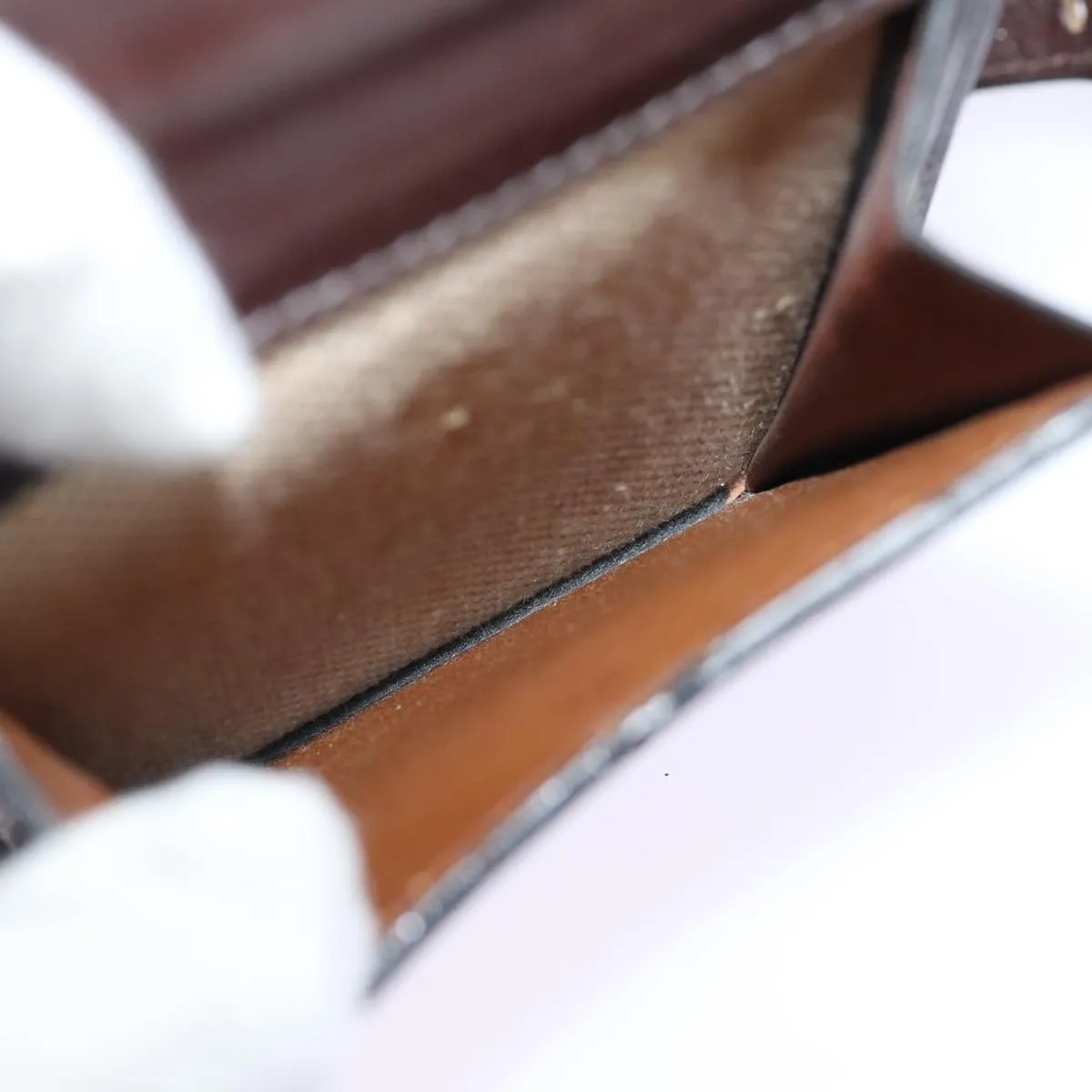 CELINE Shoulder Bag Canvas Leather Beige 76079