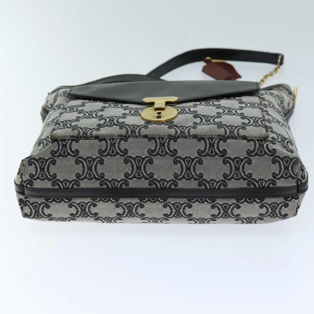 CELINE Triomphe Canvas Shoulder Bag Gray 73617