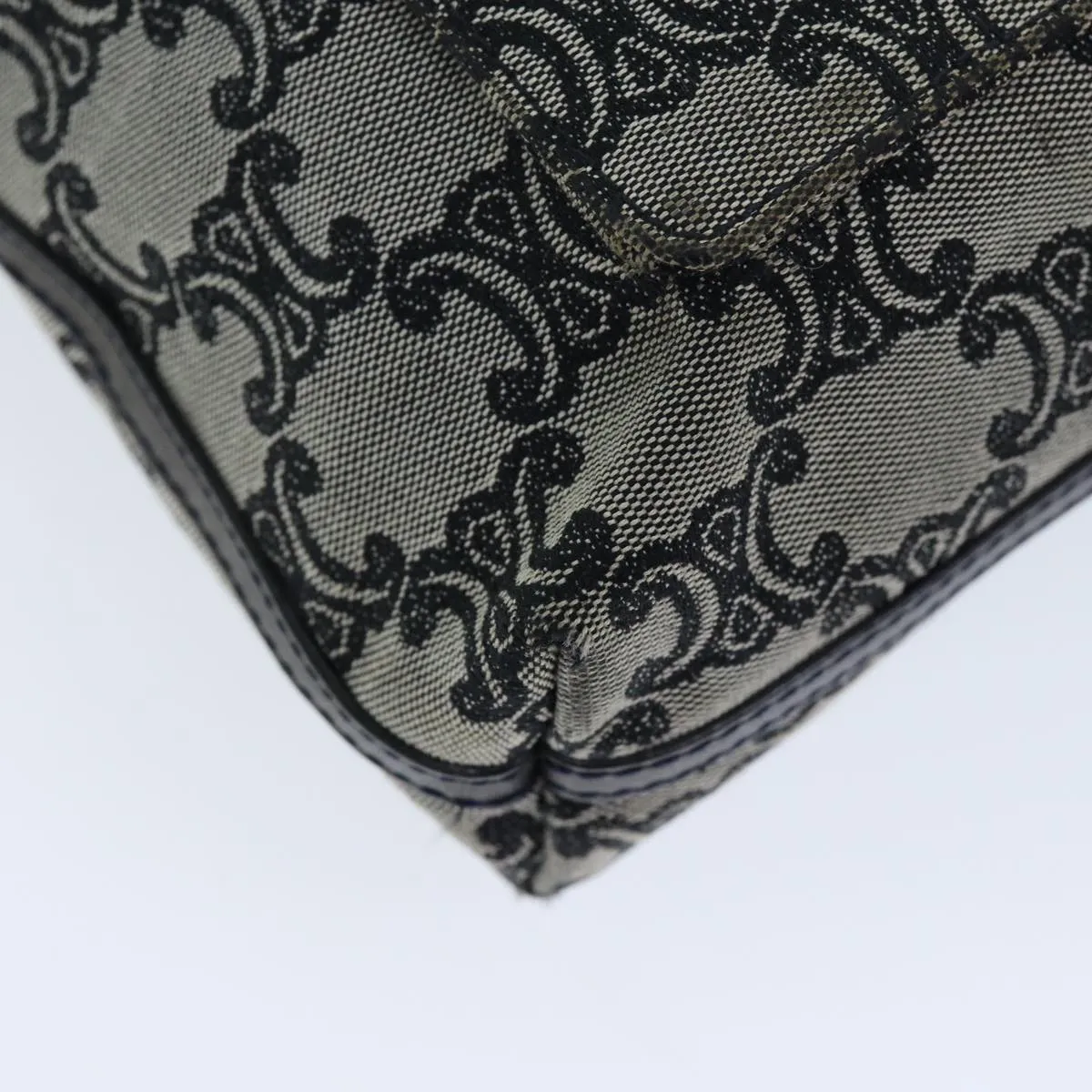CELINE Triomphe Canvas Shoulder Bag Gray 73617