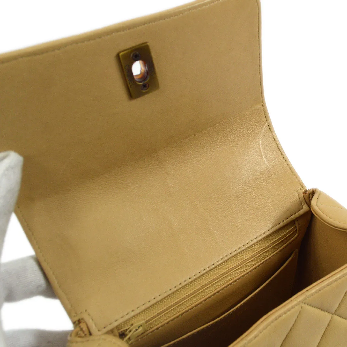 CHANEL 1991-1994 Straight Flap Handbag Micro