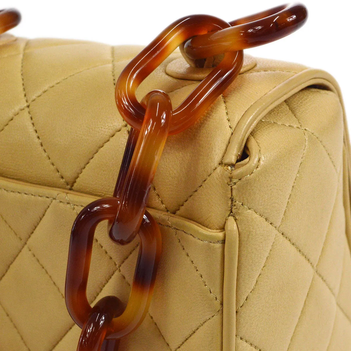 CHANEL 1991-1994 Straight Flap Handbag Micro