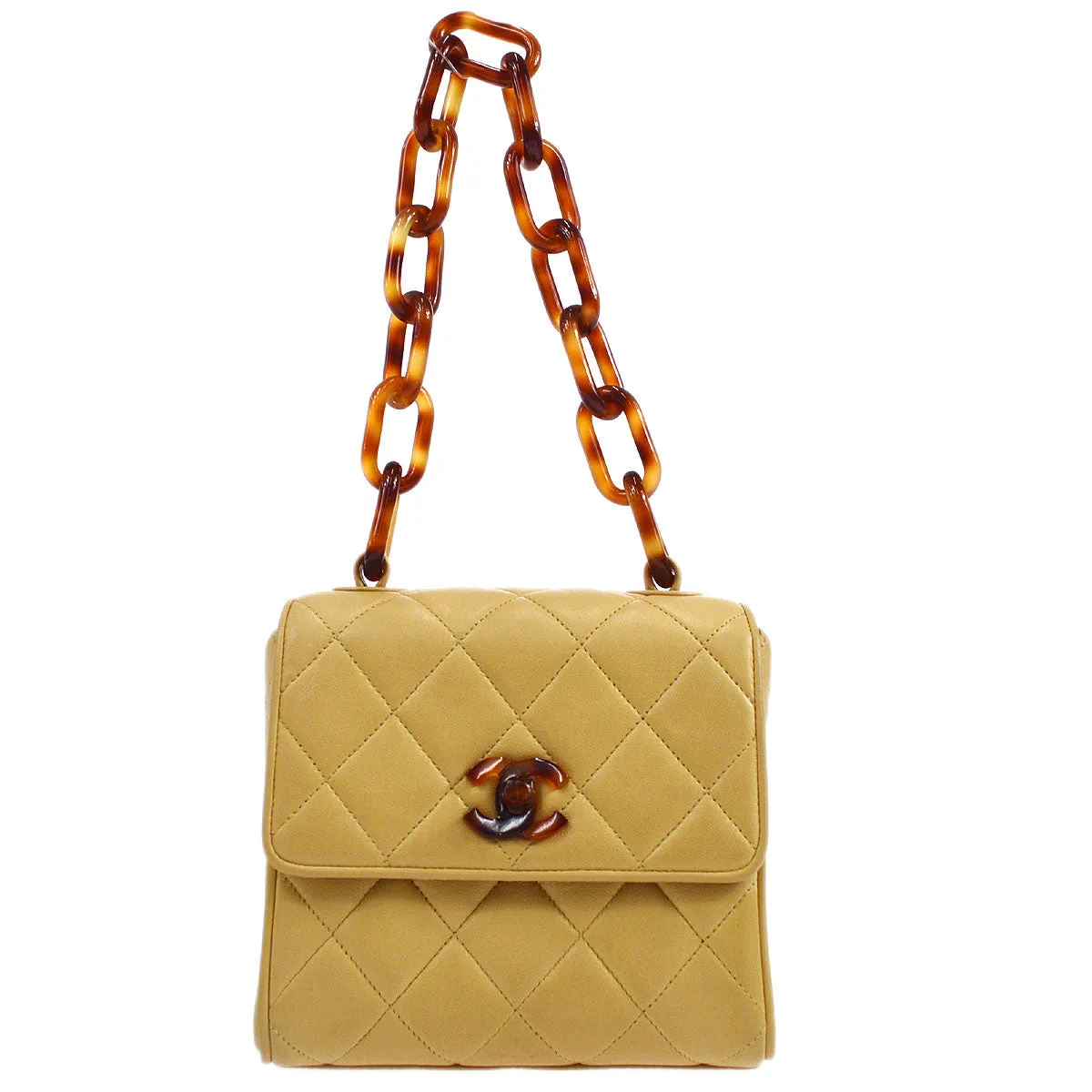CHANEL 1991-1994 Straight Flap Handbag Micro