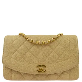 Chanel 1994-1996 Caviar Medium Diana Shoulder Bag