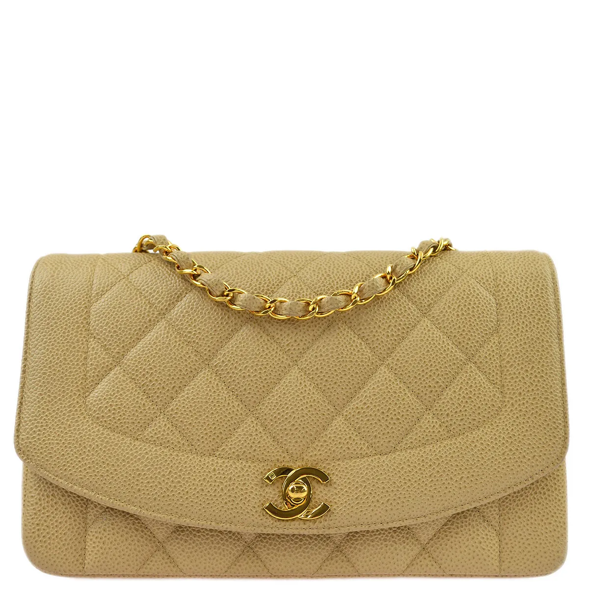 Chanel 1994-1996 Caviar Medium Diana Shoulder Bag