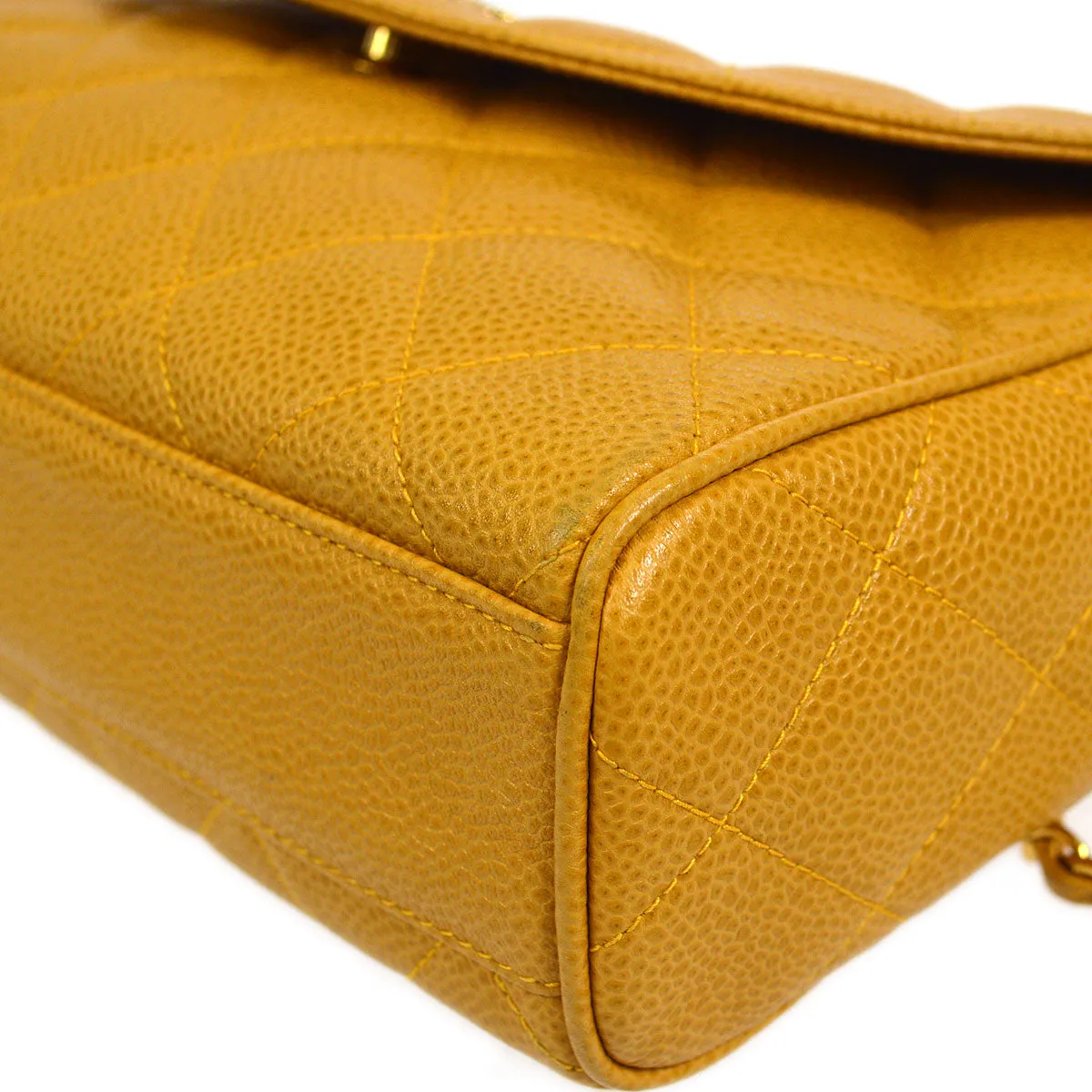 CHANEL 1994-1996 Pocket Camera Bag Small Beige Caviar