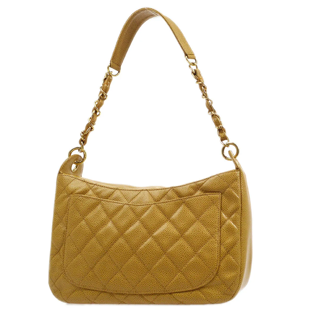 Chanel 2003-2004 Beige Caviar Shoulder Bag