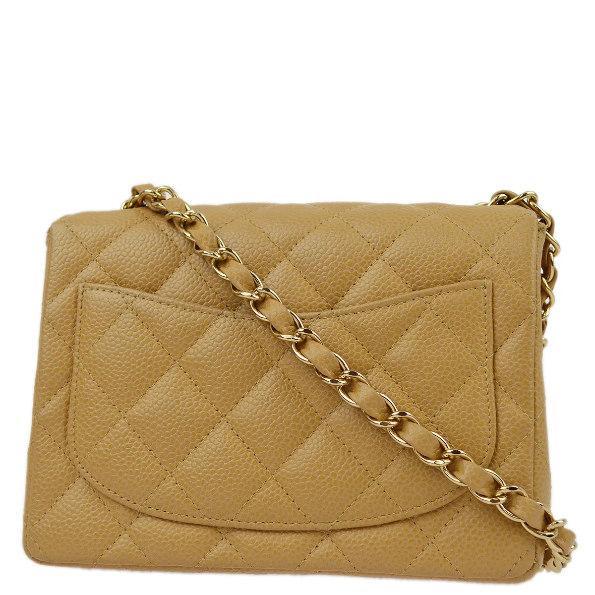 Chanel 2003-2004 Caviar Mini Classic Square Flap Bag 17