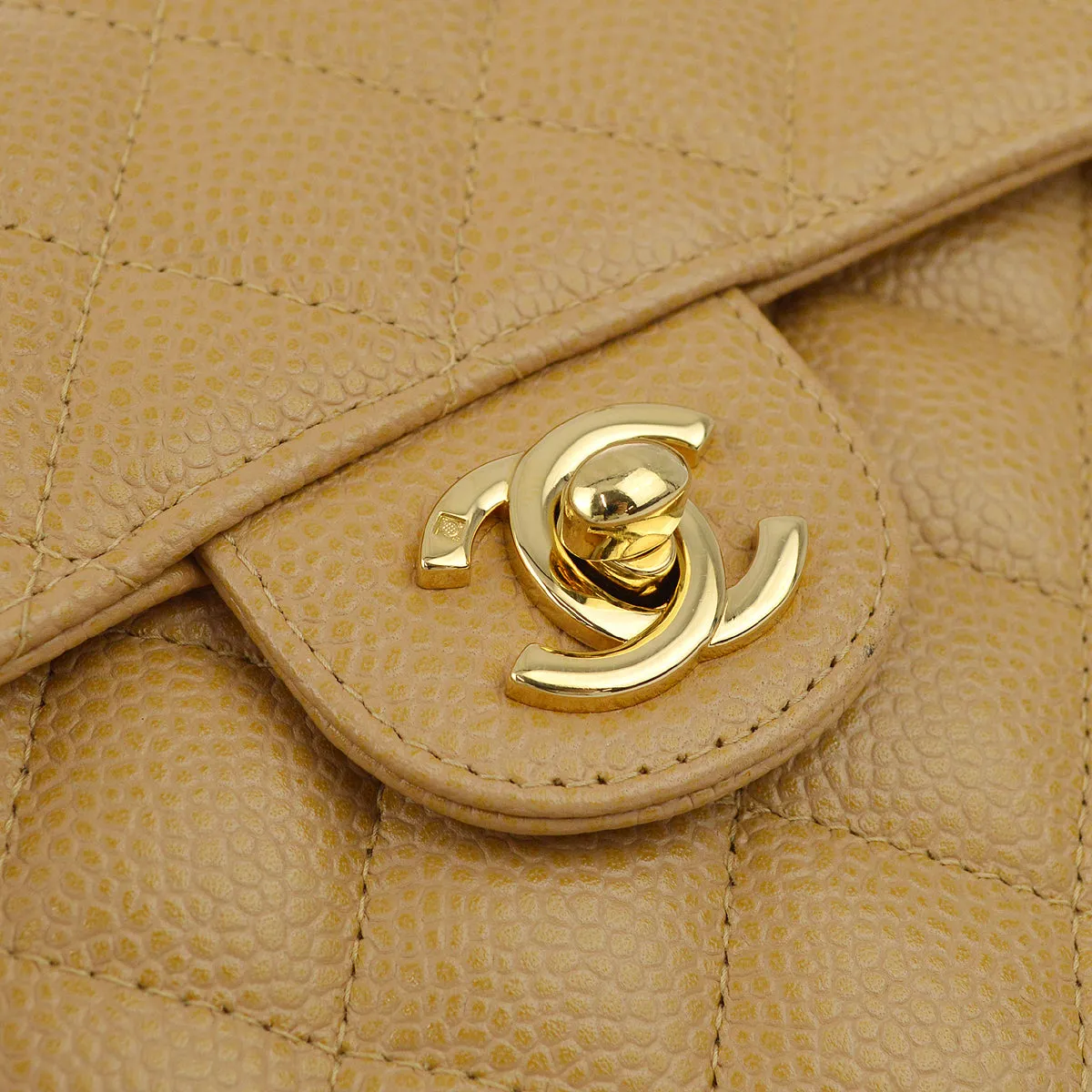 Chanel 2003-2004 Caviar Mini Classic Square Flap Bag 17