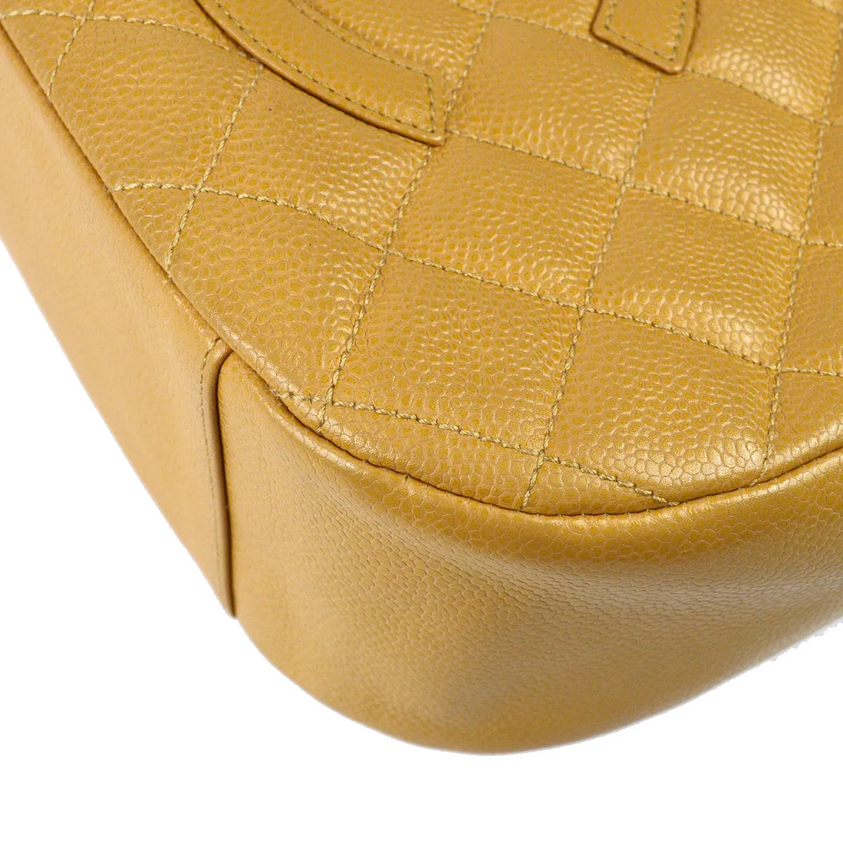 Chanel 2004-2005 Beige Caviar Shoulder Bag