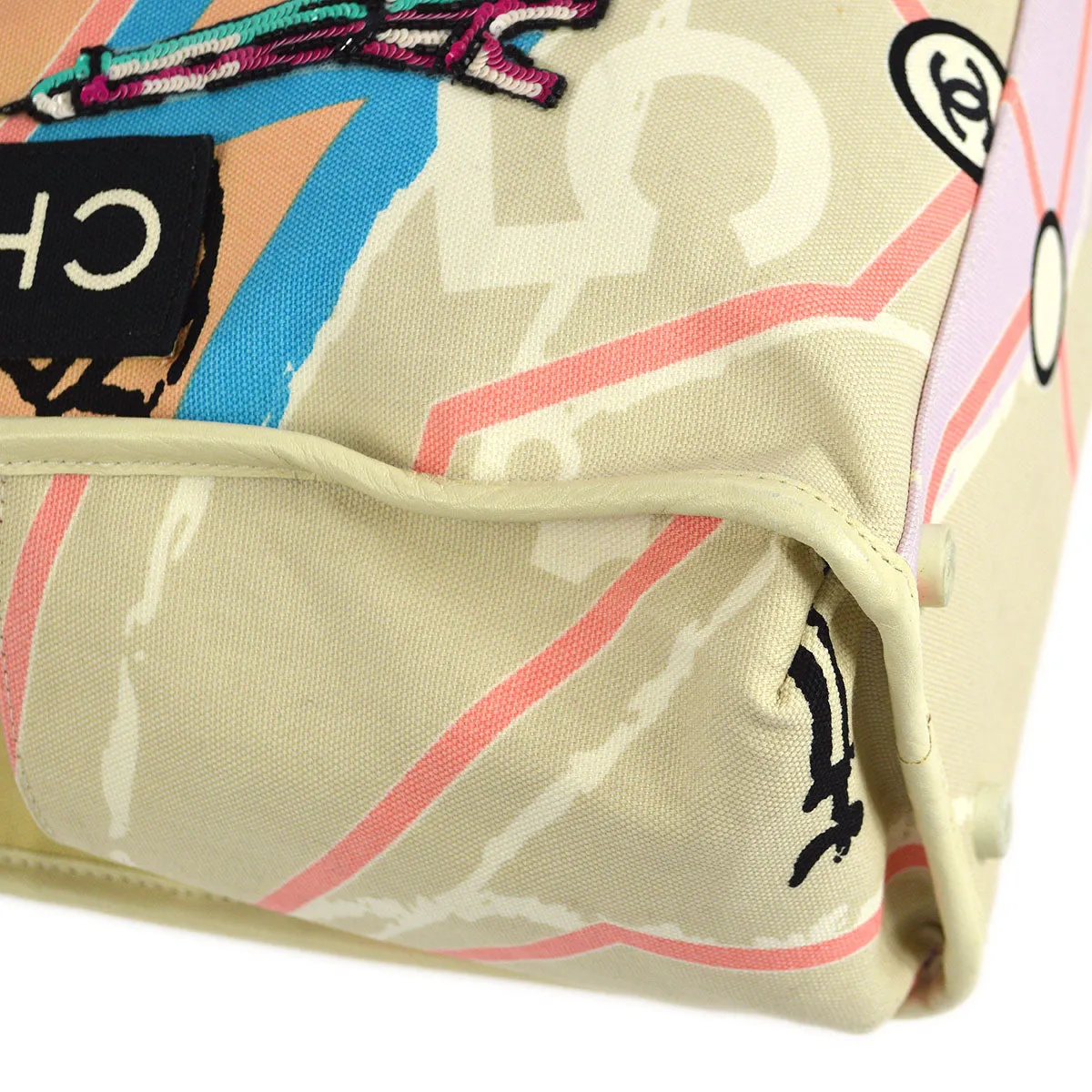 CHANEL 2005-2006 Paris Map Printed Handbag Medium