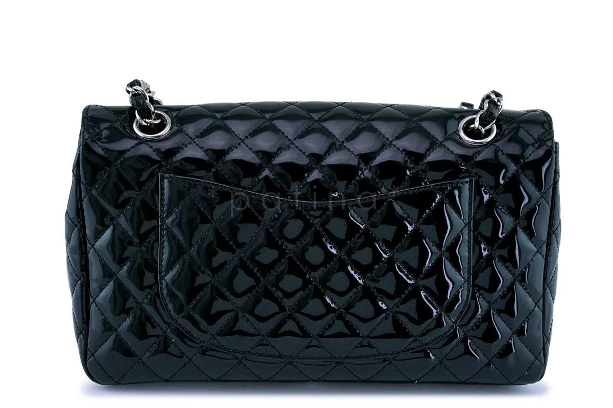 Chanel Black Patent Medium Classic 2.55 Flap Bag SHW