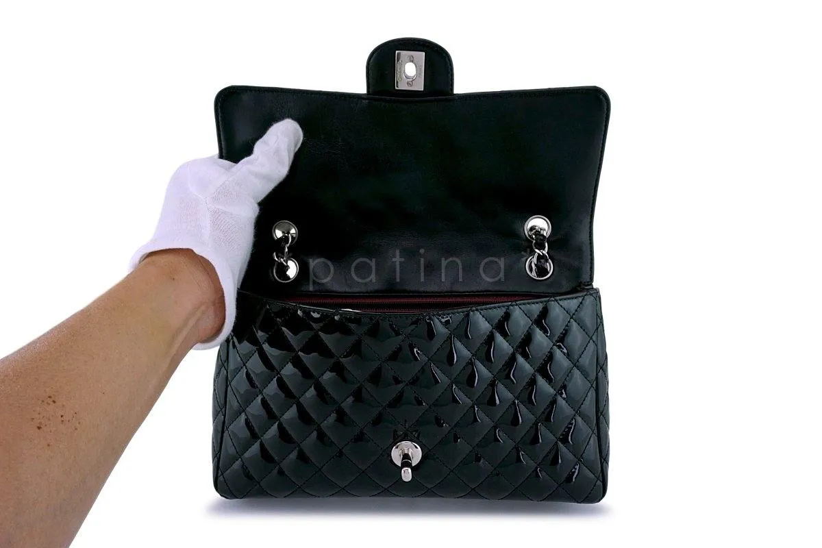Chanel Black Patent Medium Classic 2.55 Flap Bag SHW