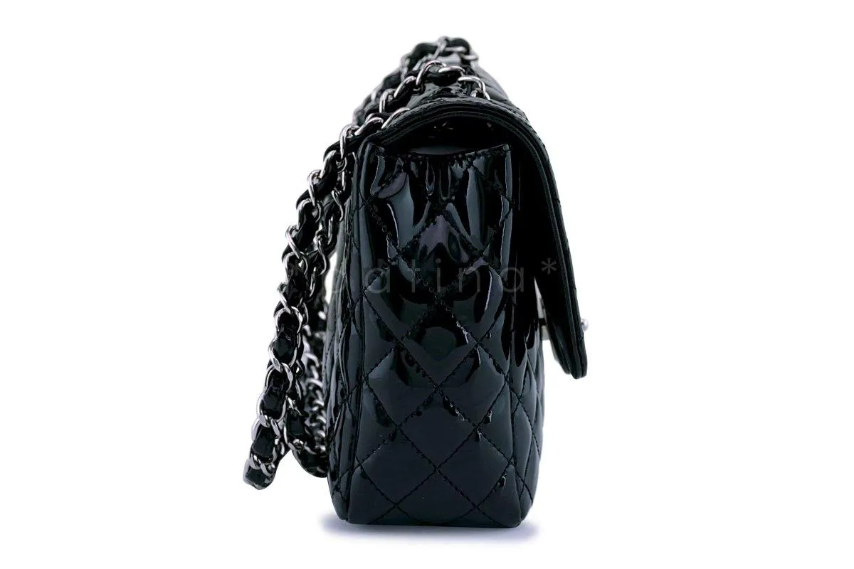 Chanel Black Patent Medium Classic 2.55 Flap Bag SHW