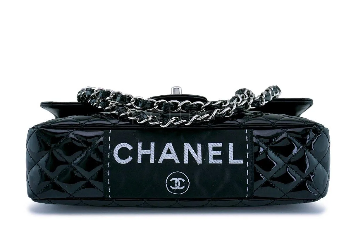 Chanel Black Patent Medium Classic 2.55 Flap Bag SHW