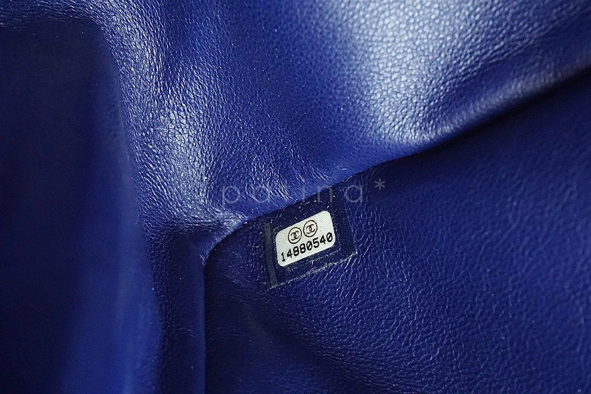 Chanel Blue Large Patent 227 Reissue Classic 2.55 Jumbo Flap Bag