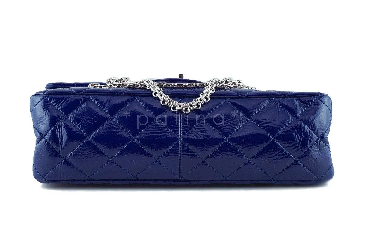 Chanel Blue Large Patent 227 Reissue Classic 2.55 Jumbo Flap Bag