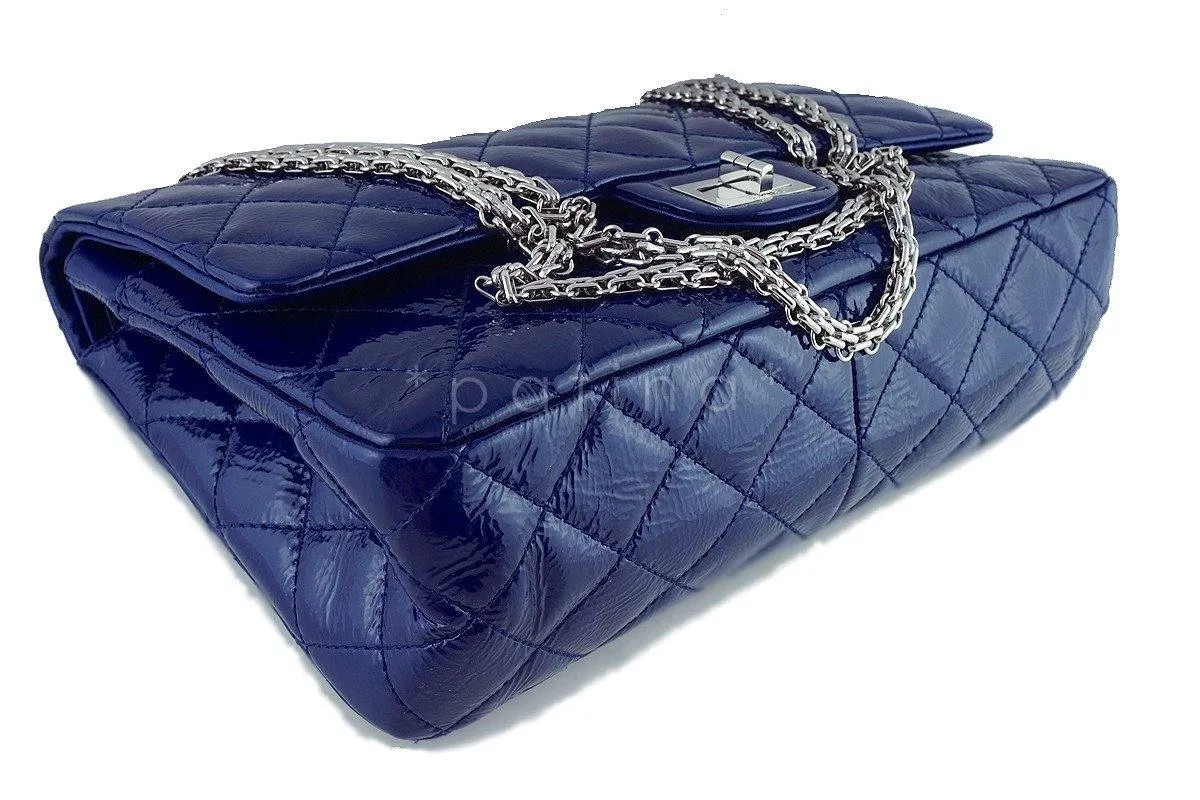 Chanel Blue Large Patent 227 Reissue Classic 2.55 Jumbo Flap Bag