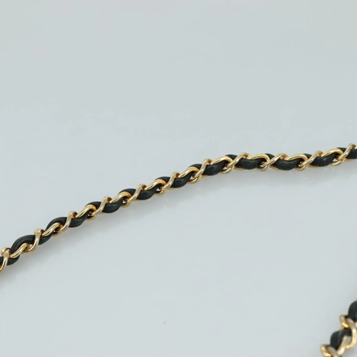 CHANEL Chain Shoulder Bag Leather Black CC 106420