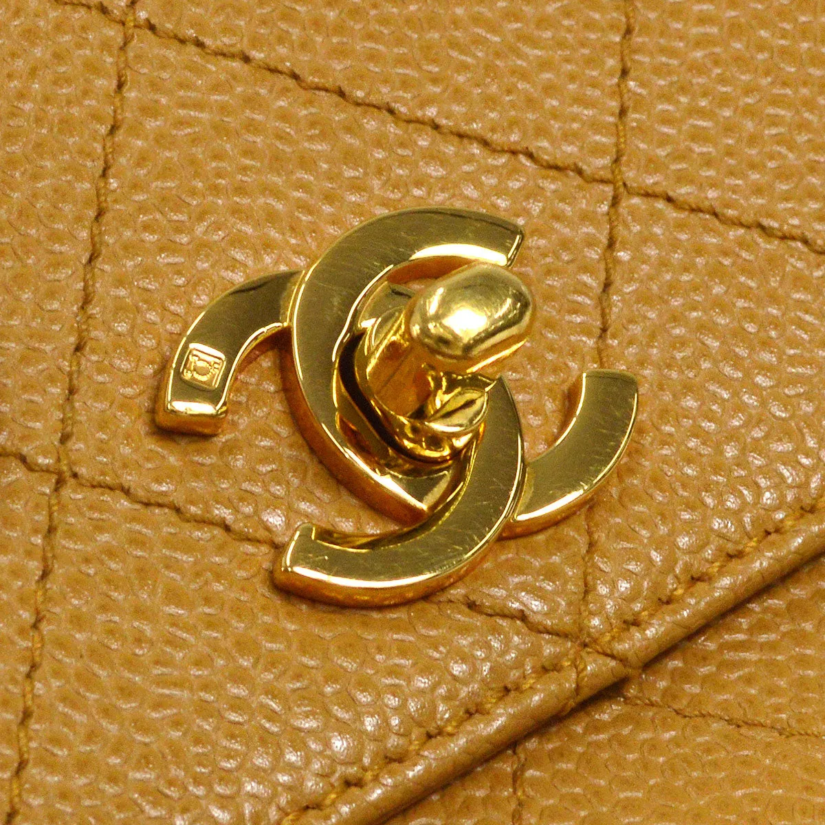 CHANEL Handbag Beige Caviar