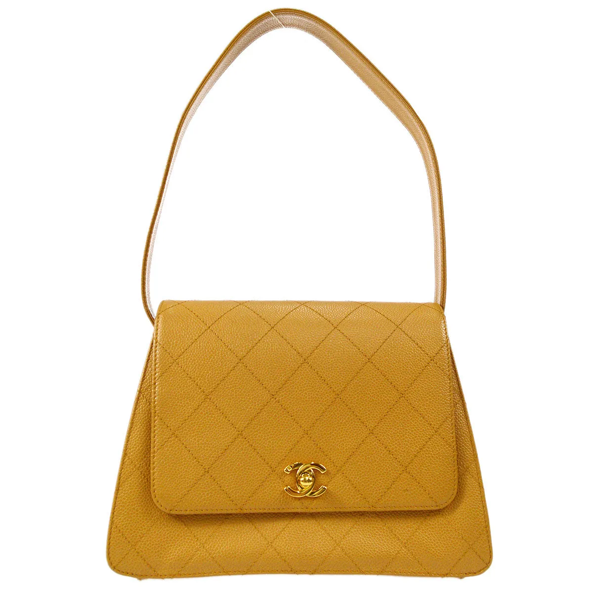 CHANEL Handbag Beige Caviar
