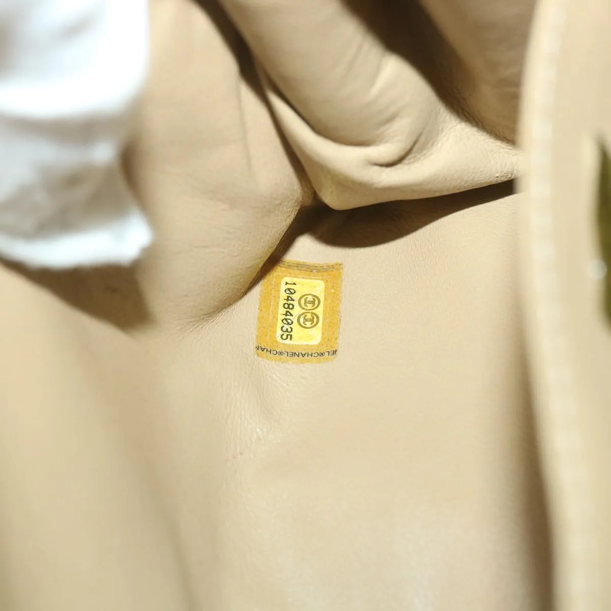 CHANEL Matelasse Chain Shoulder Bag Patent leather Yellow CC Auth 58350A