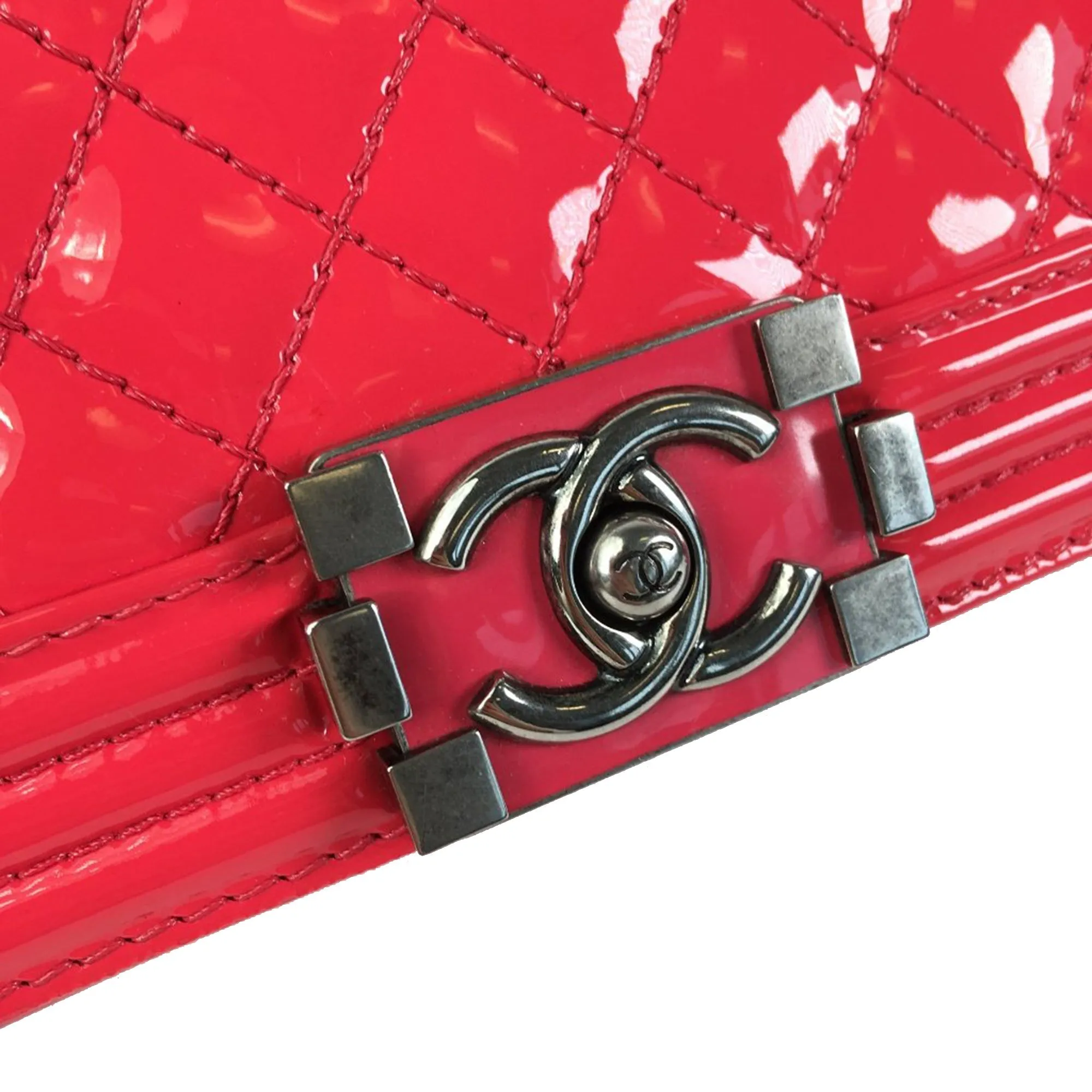 Chanel Medium Patent Boy Flap Crossbody Bag