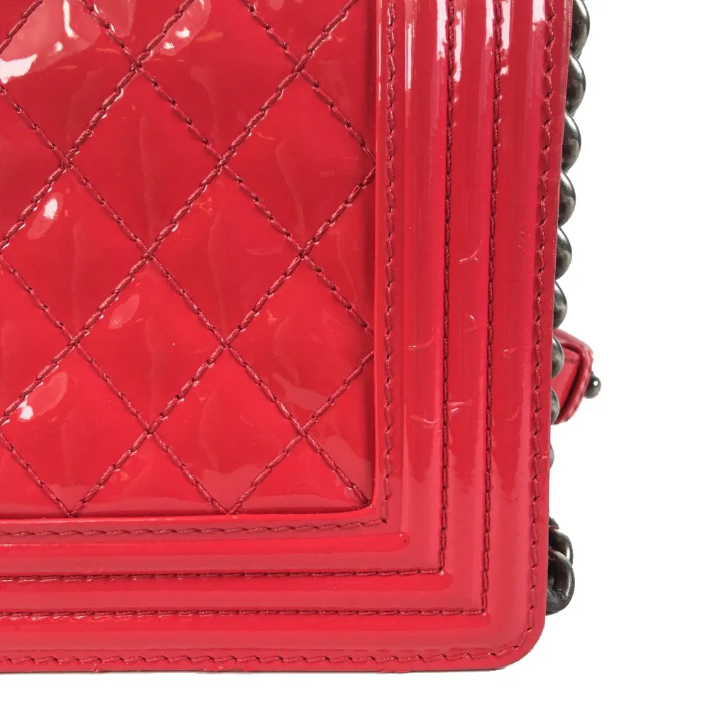 Chanel Medium Patent Boy Flap Crossbody Bag